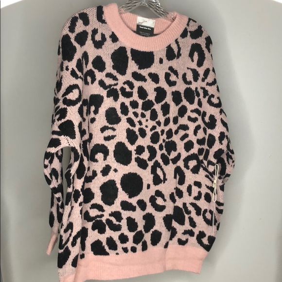 PINK & BLACK KNIT SWEATER - Picture 3 of 4